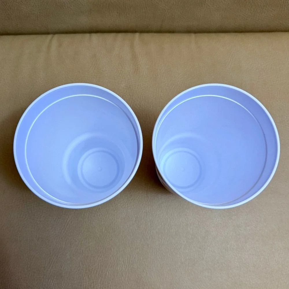 Chick-fil-A Lemon Chicks Cup Set of 2 White Plastic Tumblers with Lids & Straws